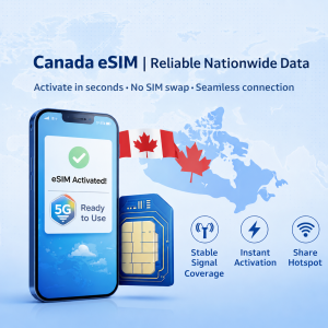 canada esim card | prepaid 4g/5g data plan for travel in canada
