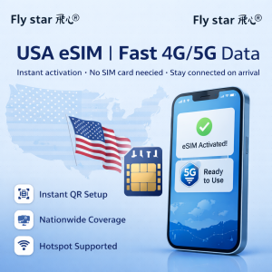usa travel esim (5g/4g) 6gb/20gb/unlimited data 7 30 days