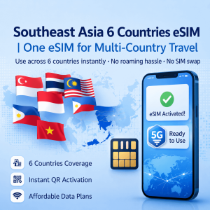 Southeast Asia Unlimited Data eSIM | 6 Countries | High-Speed Data