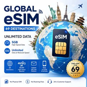 Flystar Global eSIM | Unlimited Data Across 60+ Destinations
